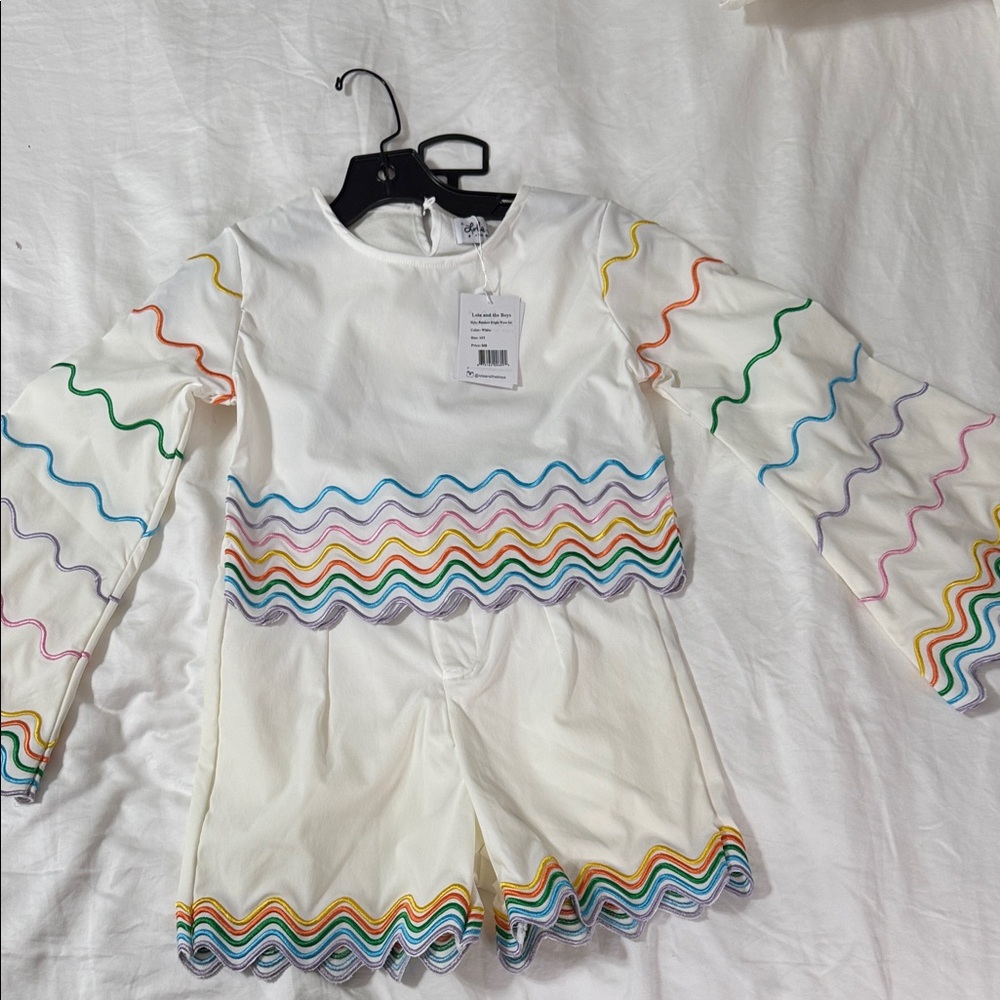 BNWT Lola and the Boys. Size 14 RAINBOW BRIGHT WAVE SET